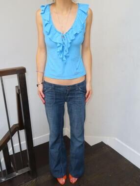 United Colors of Benetton Women's Blue Vests-tanks-cami